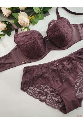 Мереживний комплект Lanny Mode 11730 слива